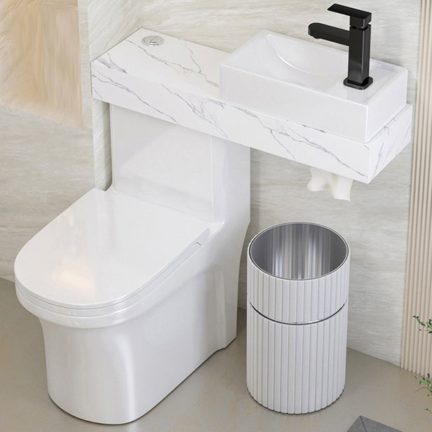 Contemporary Flush Toilet Floor Mount One-Piece Toilet Urine Toilet Cold Hot Water Dispensor ( Right) Clearhalo 'Bathroom Remodel & Bathroom Fixtures' 'Home Improvement' 'home_improvement' 'home_improvement_toilets' 'Toilets & Bidets' 'Toilets' 6977179