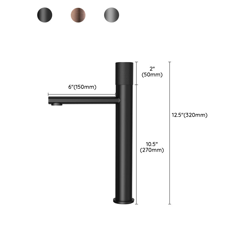 Modern Brass Bathroom Sink Faucet Circular Knob Handle Sink Faucet Clearhalo 'Bathroom Remodel & Bathroom Fixtures' 'Bathroom Sink Faucets' 'Bathroom Sinks & Faucet Components' 'bathroom_sink_faucets' 'Home Improvement' 'home_improvement' 'home_improvement_bathroom_sink_faucets' 6977707