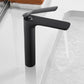 Modern Brass Bathroom Sink Faucet Lever Handles Sink Faucet with 1 Hole Black High Style Round Clearhalo 'Bathroom Remodel & Bathroom Fixtures' 'Bathroom Sink Faucets' 'Bathroom Sinks & Faucet Components' 'bathroom_sink_faucets' 'Home Improvement' 'home_improvement' 'home_improvement_bathroom_sink_faucets' 6977745