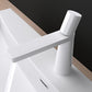 Knob Handle Square Sink Faucet Brass Bathroom Sink Faucet with 1 Hole White Short Clearhalo 'Bathroom Remodel & Bathroom Fixtures' 'Bathroom Sink Faucets' 'Bathroom Sinks & Faucet Components' 'bathroom_sink_faucets' 'Home Improvement' 'home_improvement' 'home_improvement_bathroom_sink_faucets' 6977803