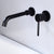Lever Handles Wall Mounted Bathroom Faucet High-Arc Lavatory Faucet Black Clearhalo 'Bathroom Remodel & Bathroom Fixtures' 'Bathroom Sink Faucets' 'Bathroom Sinks & Faucet Components' 'bathroom_sink_faucets' 'Home Improvement' 'home_improvement' 'home_improvement_bathroom_sink_faucets' 6977814