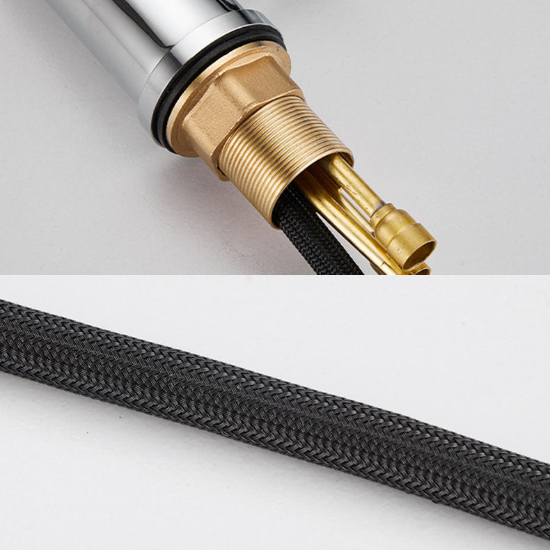 Contemporary Gooseneck Faucet One Handle Kitchen Faucet High Arch Water Filler Clearhalo 'Home Improvement' 'home_improvement' 'home_improvement_kitchen_faucets' 'Kitchen Faucets' 'Kitchen Remodel & Kitchen Fixtures' 'Kitchen Sinks & Faucet Components' 'kitchen_faucets' 6977850