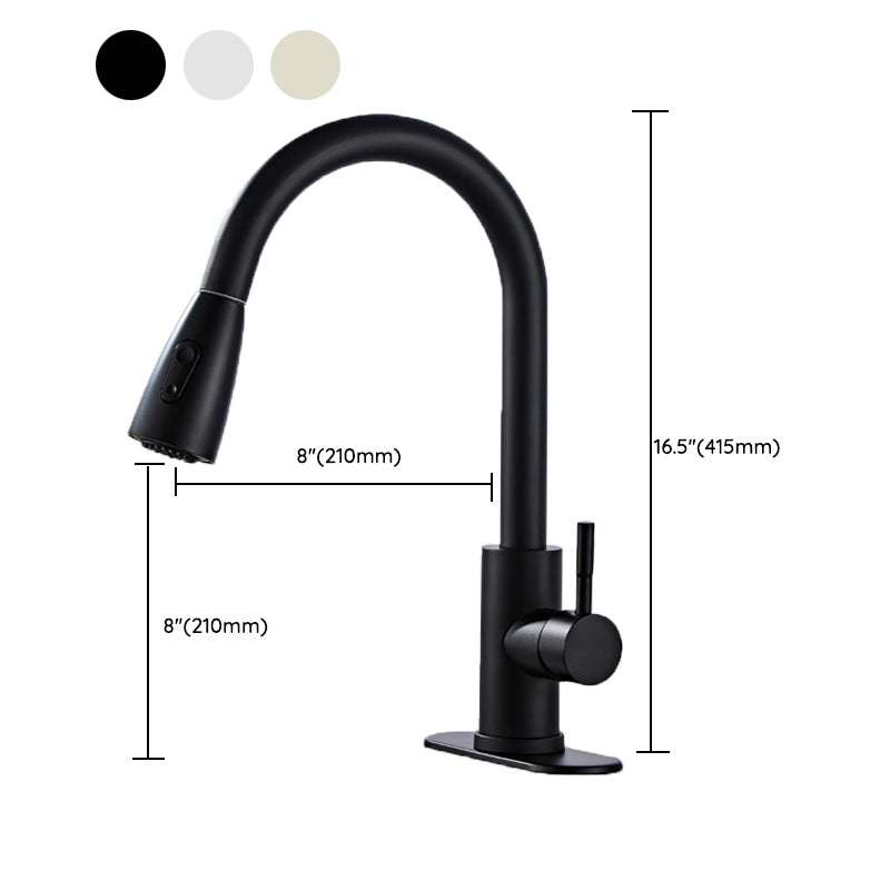 Modern Bridge Faucet Stainless Steel Pull down Sprayer with Supply Lines Kitchen Faucet Clearhalo 'Home Improvement' 'home_improvement' 'home_improvement_kitchen_faucets' 'Kitchen Faucets' 'Kitchen Remodel & Kitchen Fixtures' 'Kitchen Sinks & Faucet Components' 'kitchen_faucets' 6977892