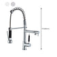 Contemporary Spring Spout Kitchen Sink Faucet Swivel Spout with Pull down Sprayer Clearhalo 'Home Improvement' 'home_improvement' 'home_improvement_kitchen_faucets' 'Kitchen Faucets' 'Kitchen Remodel & Kitchen Fixtures' 'Kitchen Sinks & Faucet Components' 'kitchen_faucets' 6977918