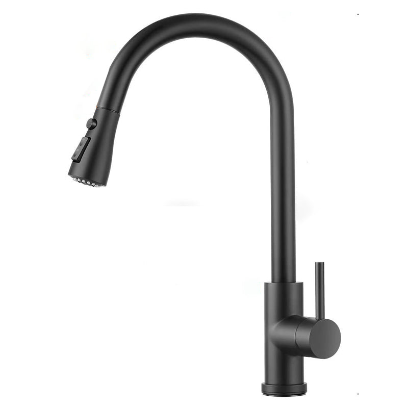 Modern Kitchen Sink Faucet Swivel Spout High Arch Touch Sensor with Pull down Sprayer Clearhalo 'Home Improvement' 'home_improvement' 'home_improvement_kitchen_faucets' 'Kitchen Faucets' 'Kitchen Remodel & Kitchen Fixtures' 'Kitchen Sinks & Faucet Components' 'kitchen_faucets' 6977983