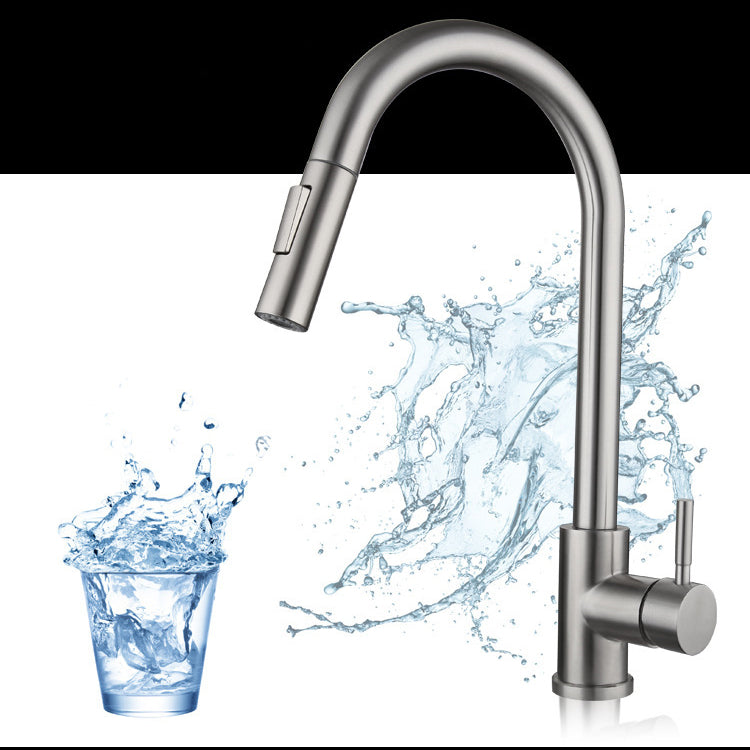Modern Kitchen Sink Faucet Swivel Spout High Arch Touch Sensor with Pull down Sprayer Clearhalo 'Home Improvement' 'home_improvement' 'home_improvement_kitchen_faucets' 'Kitchen Faucets' 'Kitchen Remodel & Kitchen Fixtures' 'Kitchen Sinks & Faucet Components' 'kitchen_faucets' 6977988