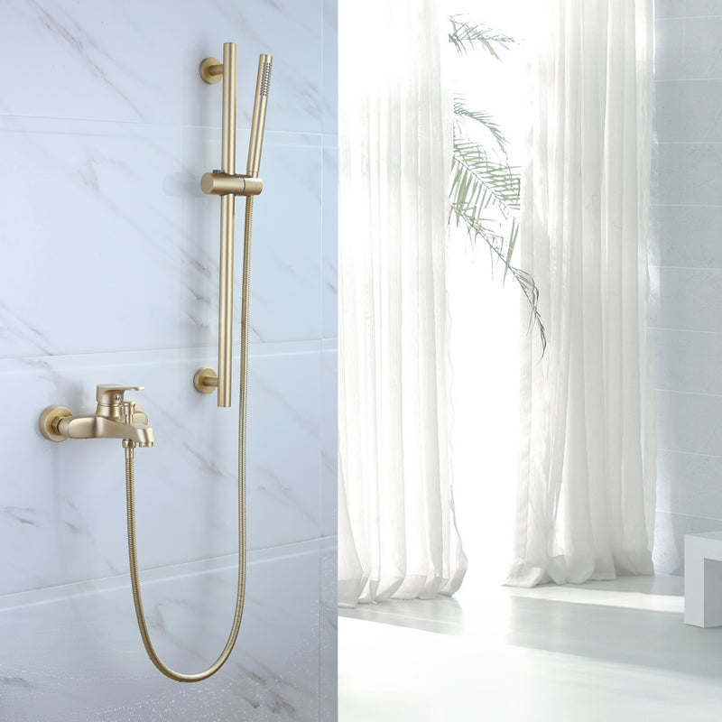 Ultra-Luxury Shower Trim Wall Mounted Included Hand Shower and Faucet Clearhalo 'Bathroom Remodel & Bathroom Fixtures' 'Home Improvement' 'home_improvement' 'home_improvement_shower_faucets' 'Shower Faucets & Systems' 'shower_faucets' 'Showers & Bathtubs Plumbing' 'Showers & Bathtubs' 6978420