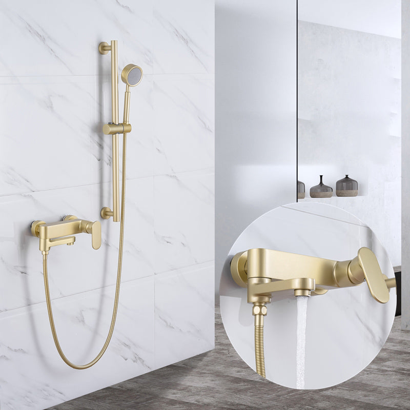 Ultra-Luxury Shower Trim Wall Mounted Included Hand Shower and Faucet Clearhalo 'Bathroom Remodel & Bathroom Fixtures' 'Home Improvement' 'home_improvement' 'home_improvement_shower_faucets' 'Shower Faucets & Systems' 'shower_faucets' 'Showers & Bathtubs Plumbing' 'Showers & Bathtubs' 6978422