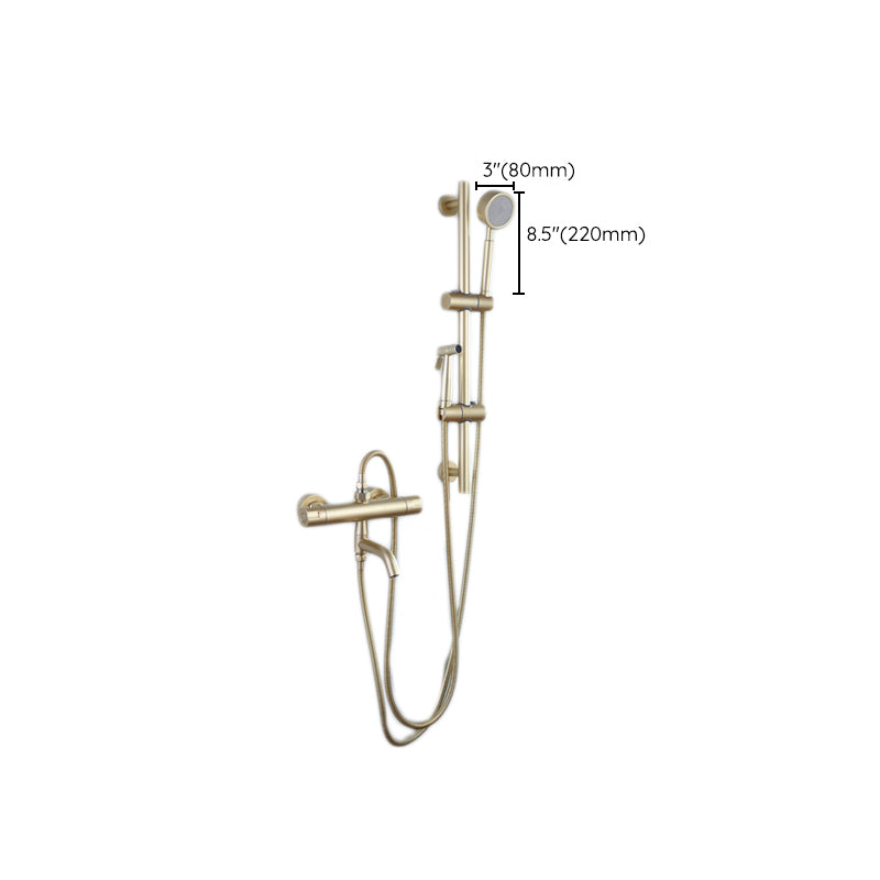 Ultra-Luxury Shower Trim Wall Mounted Included Hand Shower and Faucet Clearhalo 'Bathroom Remodel & Bathroom Fixtures' 'Home Improvement' 'home_improvement' 'home_improvement_shower_faucets' 'Shower Faucets & Systems' 'shower_faucets' 'Showers & Bathtubs Plumbing' 'Showers & Bathtubs' 6978430