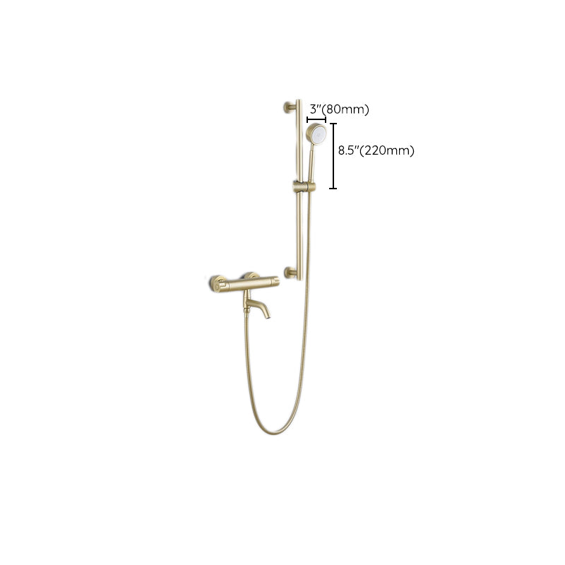 Ultra-Luxury Shower Trim Wall Mounted Included Hand Shower and Faucet Clearhalo 'Bathroom Remodel & Bathroom Fixtures' 'Home Improvement' 'home_improvement' 'home_improvement_shower_faucets' 'Shower Faucets & Systems' 'shower_faucets' 'Showers & Bathtubs Plumbing' 'Showers & Bathtubs' 6978431