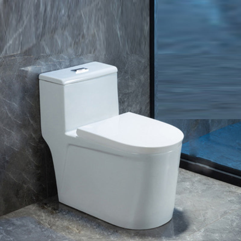 Contemporary One Piece Flush Toilet Floor Mounted White Urine Toilet for Washroom 15"L x 27"W x 26"H 16" Clearhalo 'Bathroom Remodel & Bathroom Fixtures' 'Home Improvement' 'home_improvement' 'home_improvement_toilets' 'Toilets & Bidets' 'Toilets' 6980478