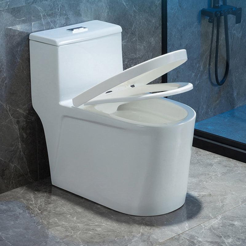 Contemporary One Piece Flush Toilet Floor Mounted White Urine Toilet for Washroom 15"L x 27"W x 26"H 12" Clearhalo 'Bathroom Remodel & Bathroom Fixtures' 'Home Improvement' 'home_improvement' 'home_improvement_toilets' 'Toilets & Bidets' 'Toilets' 6980480