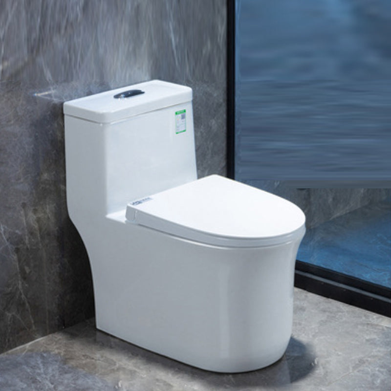 Contemporary One Piece Flush Toilet Floor Mounted White Urine Toilet for Washroom 15"L x 28"W x 27"H 12" Clearhalo 'Bathroom Remodel & Bathroom Fixtures' 'Home Improvement' 'home_improvement' 'home_improvement_toilets' 'Toilets & Bidets' 'Toilets' 6980483