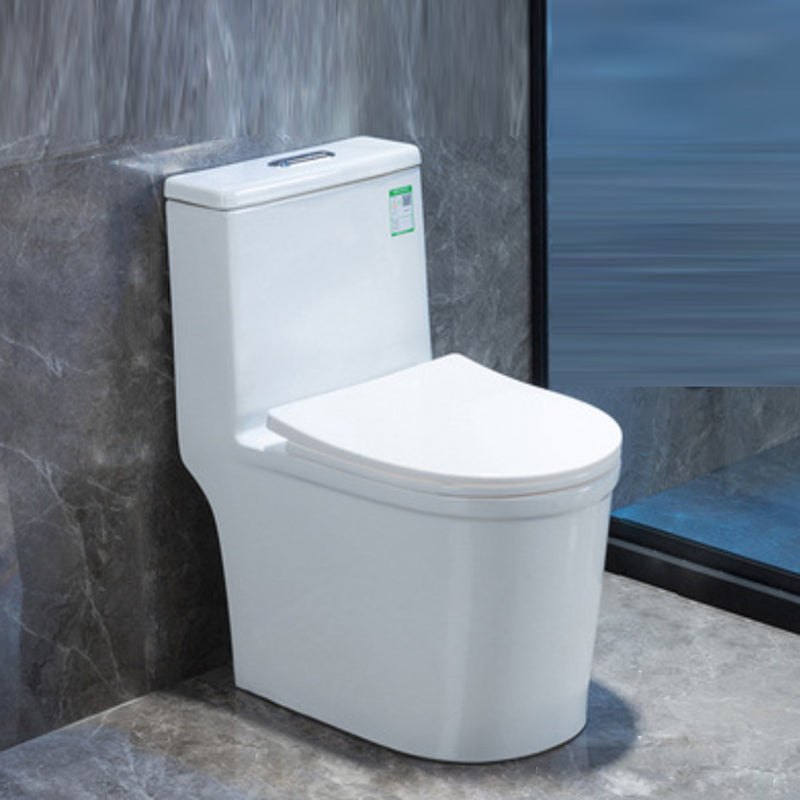 Contemporary One Piece Flush Toilet Floor Mounted White Urine Toilet for Washroom 15"L x 23"W x 29"H Clearhalo 'Bathroom Remodel & Bathroom Fixtures' 'Home Improvement' 'home_improvement' 'home_improvement_toilets' 'Toilets & Bidets' 'Toilets' 6980485