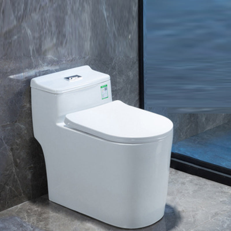Contemporary One Piece Flush Toilet Floor Mounted White Urine Toilet for Washroom 15"L x 26"W x 24"H Clearhalo 'Bathroom Remodel & Bathroom Fixtures' 'Home Improvement' 'home_improvement' 'home_improvement_toilets' 'Toilets & Bidets' 'Toilets' 6980489
