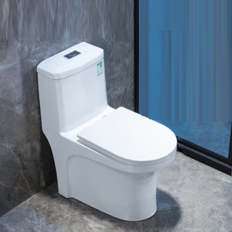 Contemporary One Piece Flush Toilet Floor Mounted White Urine Toilet for Washroom 14"L x 26"W x 30"H Clearhalo 'Bathroom Remodel & Bathroom Fixtures' 'Home Improvement' 'home_improvement' 'home_improvement_toilets' 'Toilets & Bidets' 'Toilets' 6980491