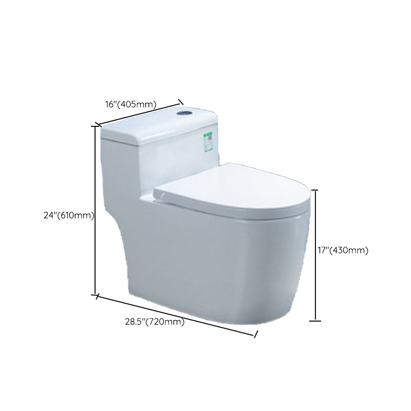 Contemporary One Piece Flush Toilet Floor Mounted White Urine Toilet for Washroom Clearhalo 'Bathroom Remodel & Bathroom Fixtures' 'Home Improvement' 'home_improvement' 'home_improvement_toilets' 'Toilets & Bidets' 'Toilets' 6980496