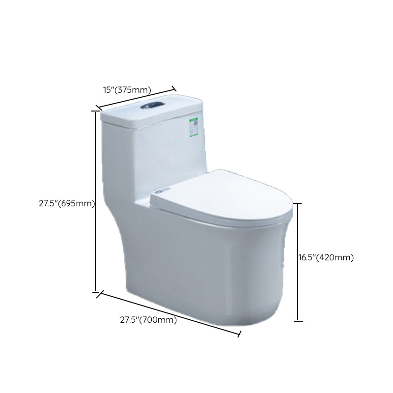 Contemporary One Piece Flush Toilet Floor Mounted White Urine Toilet for Washroom Clearhalo 'Bathroom Remodel & Bathroom Fixtures' 'Home Improvement' 'home_improvement' 'home_improvement_toilets' 'Toilets & Bidets' 'Toilets' 6980498