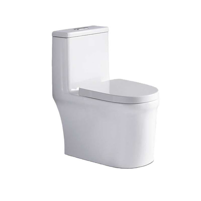Traditional Ceramic Flush Toilet Seat Included Urine Toilet for Bathroom 15"L x 27.2"W x 30.3"H Clearhalo 'Bathroom Remodel & Bathroom Fixtures' 'Home Improvement' 'home_improvement' 'home_improvement_toilets' 'Toilets & Bidets' 'Toilets' 6980527