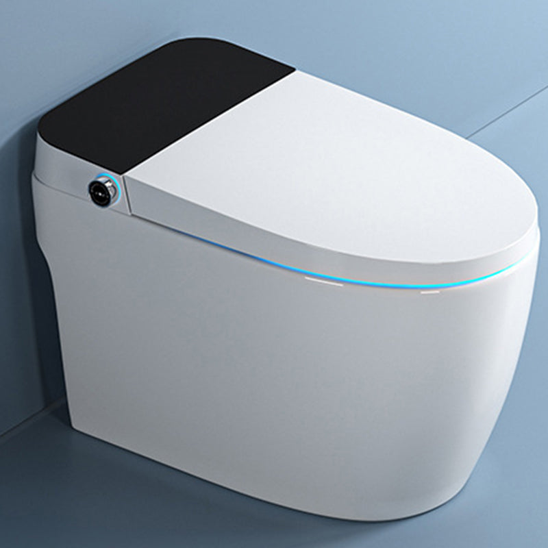 Modern One-Piece Flush Toilet Floor Mount Urine Toilet with Seat for Washroom Black Foot Touch Flush ( Standard) Clearhalo 'Bathroom Remodel & Bathroom Fixtures' 'Home Improvement' 'home_improvement' 'home_improvement_toilets' 'Toilets & Bidets' 'Toilets' 6980581