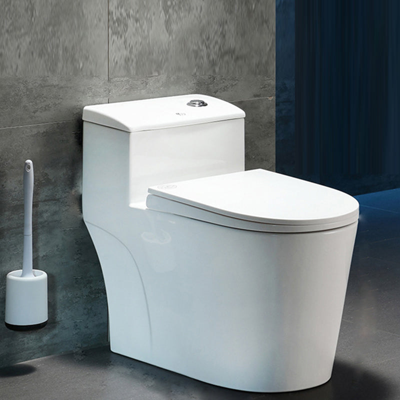 Contemporary 1 Piece Flush Toilet White Floor Mounted Urine Toilet for Washroom 15"L x 28"W x 24"H Clearhalo 'Bathroom Remodel & Bathroom Fixtures' 'Home Improvement' 'home_improvement' 'home_improvement_toilets' 'Toilets & Bidets' 'Toilets' 6980592