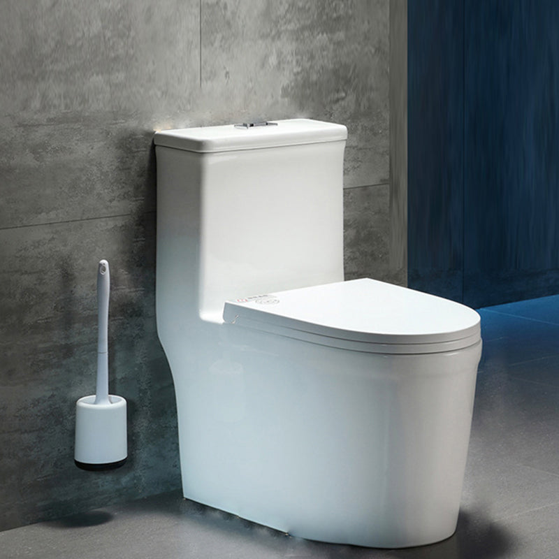 Contemporary 1 Piece Flush Toilet White Floor Mounted Urine Toilet for Washroom 16"L x 27"W x 30"H Clearhalo 'Bathroom Remodel & Bathroom Fixtures' 'Home Improvement' 'home_improvement' 'home_improvement_toilets' 'Toilets & Bidets' 'Toilets' 6980595