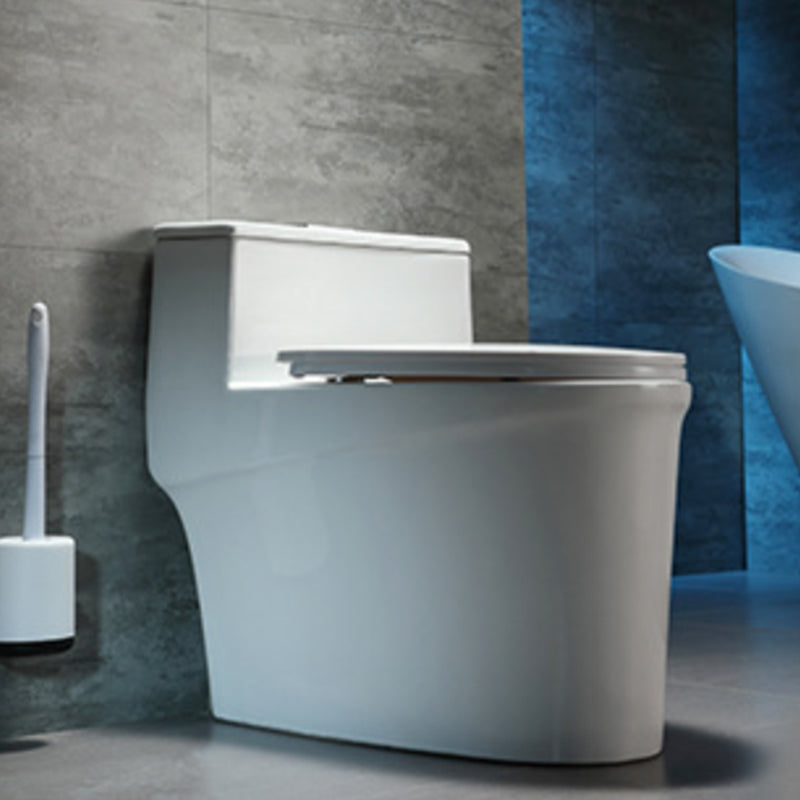 Contemporary 1 Piece Flush Toilet White Floor Mounted Urine Toilet for Washroom Clearhalo 'Bathroom Remodel & Bathroom Fixtures' 'Home Improvement' 'home_improvement' 'home_improvement_toilets' 'Toilets & Bidets' 'Toilets' 6980597