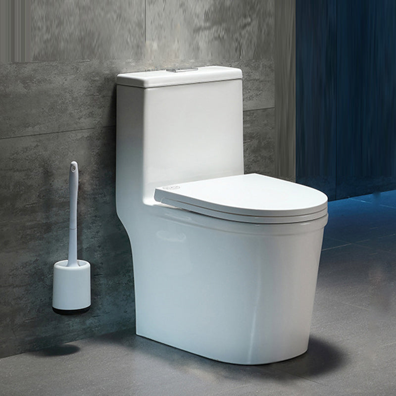 Contemporary 1 Piece Flush Toilet White Floor Mounted Urine Toilet for Washroom 15"L x 23"W x 29"H Clearhalo 'Bathroom Remodel & Bathroom Fixtures' 'Home Improvement' 'home_improvement' 'home_improvement_toilets' 'Toilets & Bidets' 'Toilets' 6980599