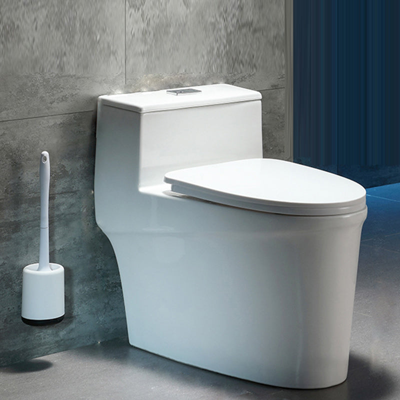 Contemporary 1 Piece Flush Toilet White Floor Mounted Urine Toilet for Washroom 16.9"L x 28.1"W x 24.4"H Clearhalo 'Bathroom Remodel & Bathroom Fixtures' 'Home Improvement' 'home_improvement' 'home_improvement_toilets' 'Toilets & Bidets' 'Toilets' 6980605