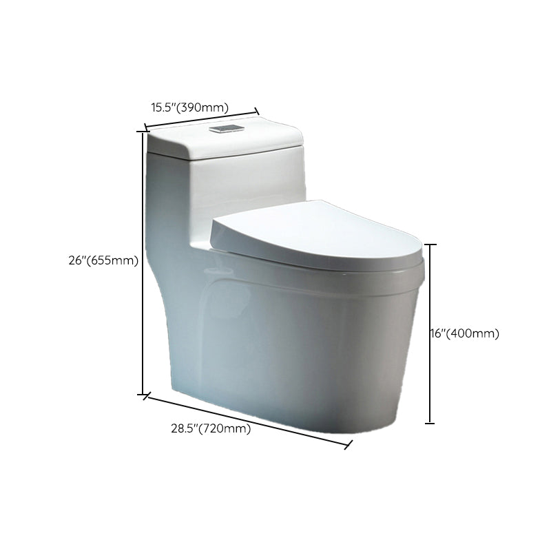 Contemporary 1 Piece Flush Toilet White Floor Mounted Urine Toilet for Washroom Clearhalo 'Bathroom Remodel & Bathroom Fixtures' 'Home Improvement' 'home_improvement' 'home_improvement_toilets' 'Toilets & Bidets' 'Toilets' 6980609