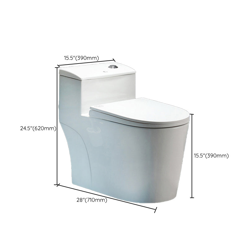 Contemporary 1 Piece Flush Toilet White Floor Mounted Urine Toilet for Washroom Clearhalo 'Bathroom Remodel & Bathroom Fixtures' 'Home Improvement' 'home_improvement' 'home_improvement_toilets' 'Toilets & Bidets' 'Toilets' 6980613