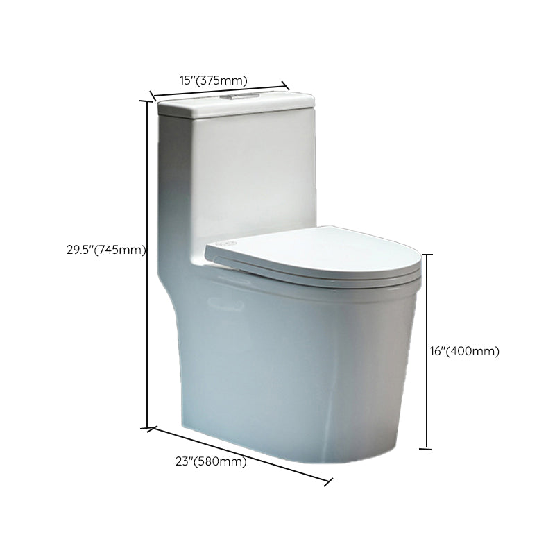 Contemporary 1 Piece Flush Toilet White Floor Mounted Urine Toilet for Washroom Clearhalo 'Bathroom Remodel & Bathroom Fixtures' 'Home Improvement' 'home_improvement' 'home_improvement_toilets' 'Toilets & Bidets' 'Toilets' 6980616