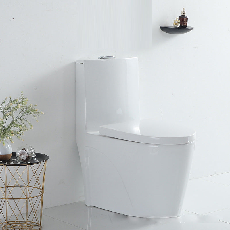 Traditional Ceramic Flush Toilet 1-Piece Toilet Bowl for Bathroom Plastic 15"L x 26"W x 31"H 12" Clearhalo 'Bathroom Remodel & Bathroom Fixtures' 'Home Improvement' 'home_improvement' 'home_improvement_toilets' 'Toilets & Bidets' 'Toilets' 6980625