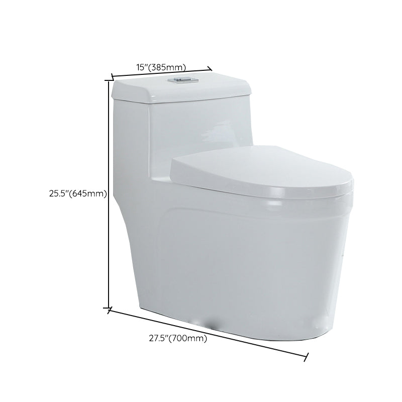 Traditional Ceramic Flush Toilet 1-Piece Toilet Bowl for Bathroom Clearhalo 'Bathroom Remodel & Bathroom Fixtures' 'Home Improvement' 'home_improvement' 'home_improvement_toilets' 'Toilets & Bidets' 'Toilets' 6980633