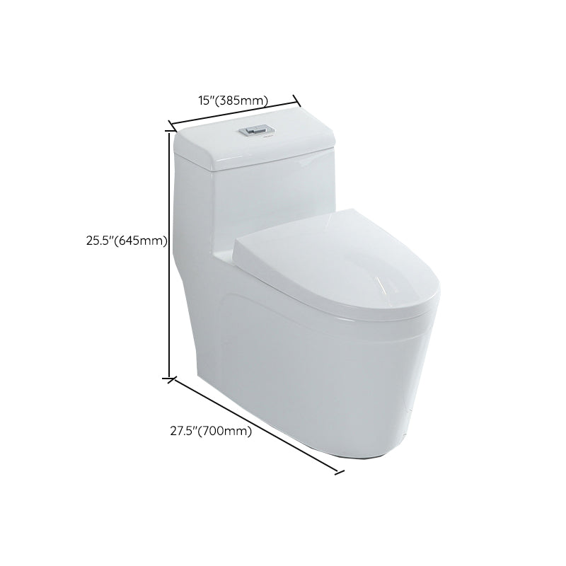 Traditional Ceramic Flush Toilet 1-Piece Toilet Bowl for Bathroom Clearhalo 'Bathroom Remodel & Bathroom Fixtures' 'Home Improvement' 'home_improvement' 'home_improvement_toilets' 'Toilets & Bidets' 'Toilets' 6980634