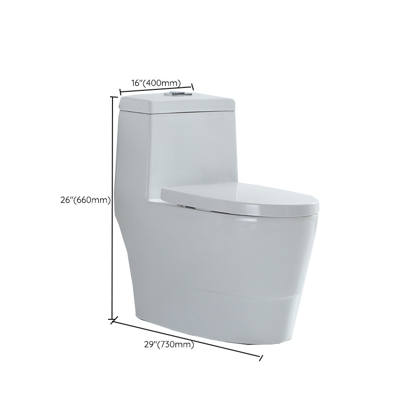 Traditional Ceramic Flush Toilet 1-Piece Toilet Bowl for Bathroom Clearhalo 'Bathroom Remodel & Bathroom Fixtures' 'Home Improvement' 'home_improvement' 'home_improvement_toilets' 'Toilets & Bidets' 'Toilets' 6980635