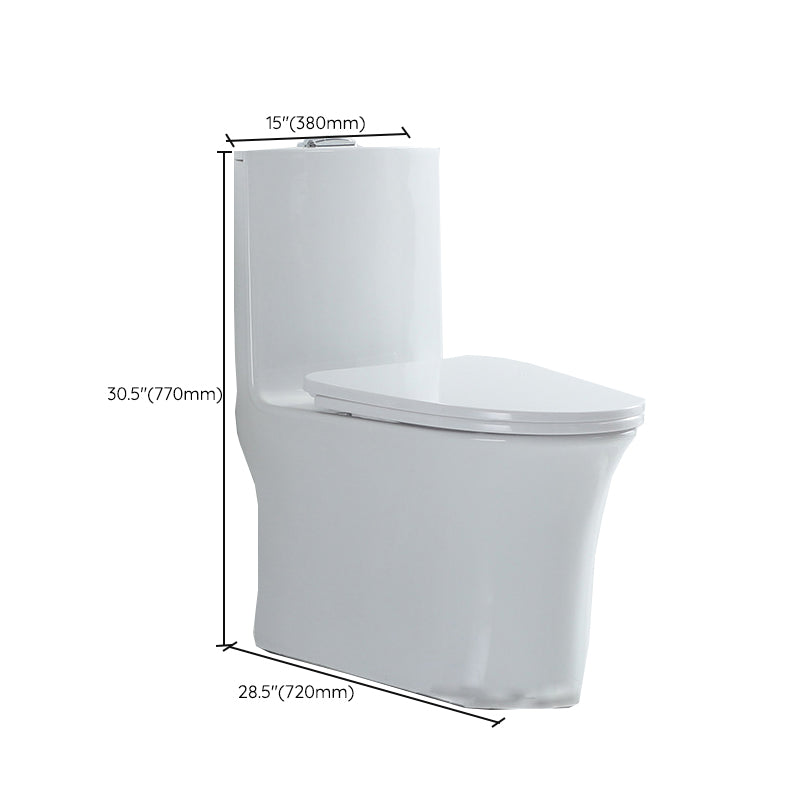 Traditional Ceramic Flush Toilet 1-Piece Toilet Bowl for Bathroom Clearhalo 'Bathroom Remodel & Bathroom Fixtures' 'Home Improvement' 'home_improvement' 'home_improvement_toilets' 'Toilets & Bidets' 'Toilets' 6980637