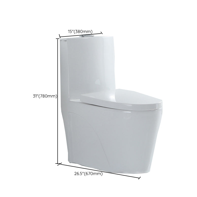 Traditional Ceramic Flush Toilet 1-Piece Toilet Bowl for Bathroom Clearhalo 'Bathroom Remodel & Bathroom Fixtures' 'Home Improvement' 'home_improvement' 'home_improvement_toilets' 'Toilets & Bidets' 'Toilets' 6980639