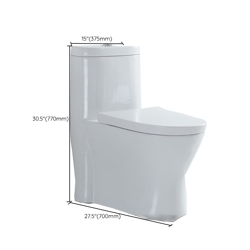 Traditional Ceramic Flush Toilet 1-Piece Toilet Bowl for Bathroom Clearhalo 'Bathroom Remodel & Bathroom Fixtures' 'Home Improvement' 'home_improvement' 'home_improvement_toilets' 'Toilets & Bidets' 'Toilets' 6980641