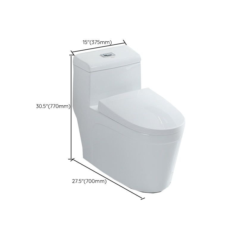 Traditional Ceramic Flush Toilet 1-Piece Toilet Bowl for Bathroom Clearhalo 'Bathroom Remodel & Bathroom Fixtures' 'Home Improvement' 'home_improvement' 'home_improvement_toilets' 'Toilets & Bidets' 'Toilets' 6980642