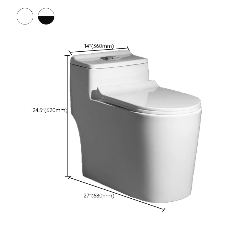 Contemporary One Piece Flush Toilet Floor Mount Urine Toilet with Seat for Washroom Clearhalo 'Bathroom Remodel & Bathroom Fixtures' 'Home Improvement' 'home_improvement' 'home_improvement_toilets' 'Toilets & Bidets' 'Toilets' 6980659