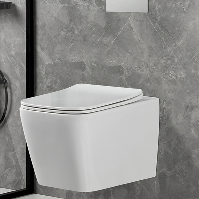 Contemporary Flush Toilet Wall Mount One-Piece Toilet Porcelain Toilet Clearhalo 'Bathroom Remodel & Bathroom Fixtures' 'Home Improvement' 'home_improvement' 'home_improvement_toilets' 'Toilets & Bidets' 'Toilets' 6980666