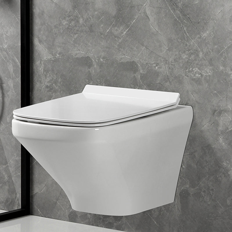 Contemporary Flush Toilet Wall Mount One-Piece Toilet Porcelain Toilet Clearhalo 'Bathroom Remodel & Bathroom Fixtures' 'Home Improvement' 'home_improvement' 'home_improvement_toilets' 'Toilets & Bidets' 'Toilets' 6980668