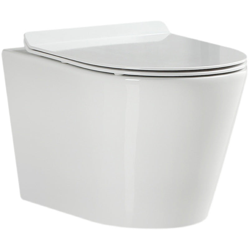 Contemporary Flush Toilet Wall Mount One-Piece Toilet Porcelain Toilet Clearhalo 'Bathroom Remodel & Bathroom Fixtures' 'Home Improvement' 'home_improvement' 'home_improvement_toilets' 'Toilets & Bidets' 'Toilets' 6980674