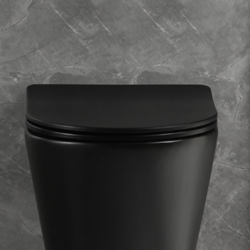 Contemporary Flush Toilet Wall Mount One-Piece Toilet Porcelain Toilet Clearhalo 'Bathroom Remodel & Bathroom Fixtures' 'Home Improvement' 'home_improvement' 'home_improvement_toilets' 'Toilets & Bidets' 'Toilets' 6980677