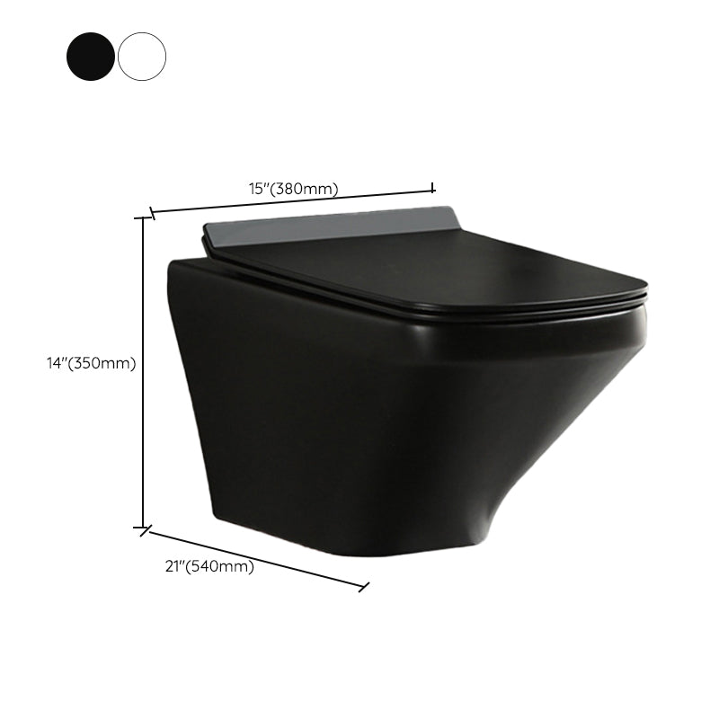 Contemporary Flush Toilet Wall Mount One-Piece Toilet Porcelain Toilet Clearhalo 'Bathroom Remodel & Bathroom Fixtures' 'Home Improvement' 'home_improvement' 'home_improvement_toilets' 'Toilets & Bidets' 'Toilets' 6980689