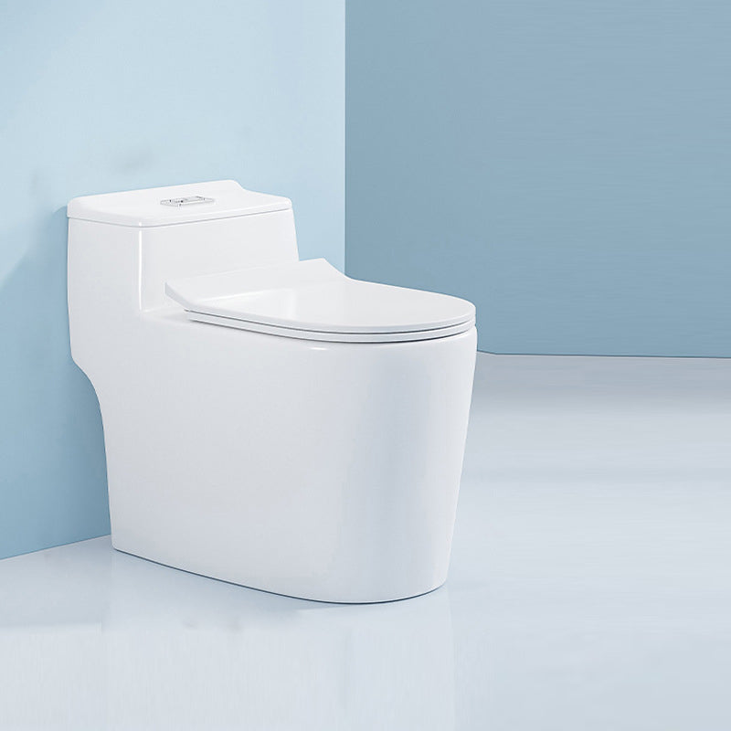 Contemporary 1 Piece Flush Toilet Floor Mounted White Urine Toilet for Washroom 15"L x 27"W x 25"H Clearhalo 'Bathroom Remodel & Bathroom Fixtures' 'Home Improvement' 'home_improvement' 'home_improvement_toilets' 'Toilets & Bidets' 'Toilets' 6980691