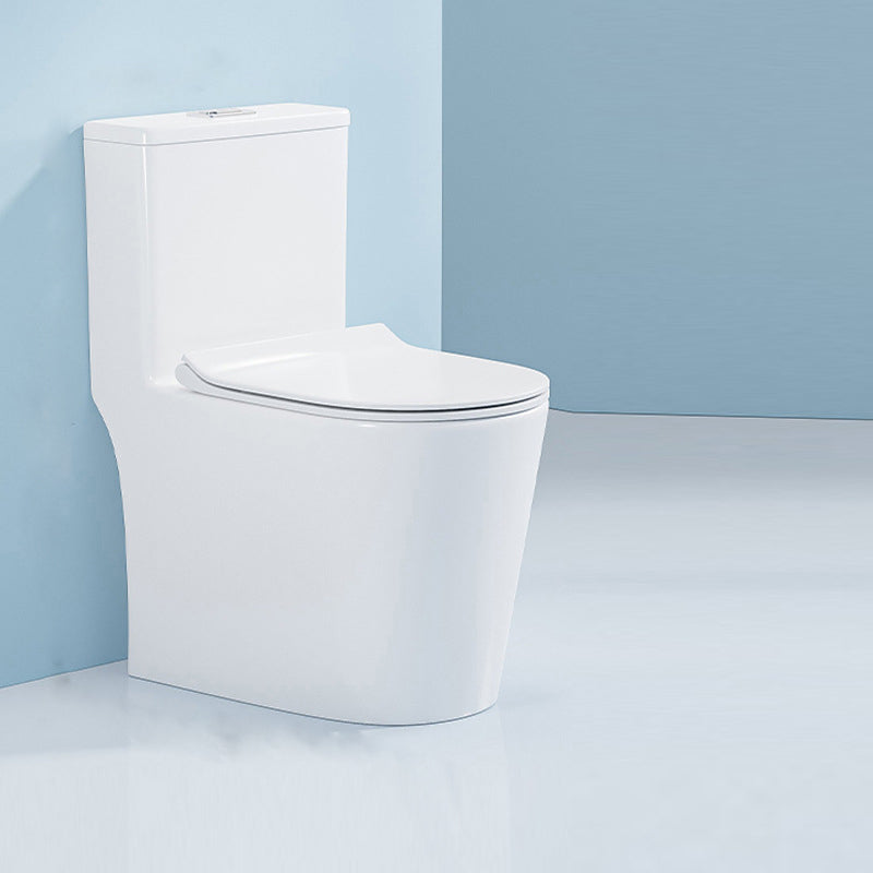 Contemporary 1 Piece Flush Toilet Floor Mounted White Urine Toilet for Washroom 14"L x 22"W x 28"H Clearhalo 'Bathroom Remodel & Bathroom Fixtures' 'Home Improvement' 'home_improvement' 'home_improvement_toilets' 'Toilets & Bidets' 'Toilets' 6980692