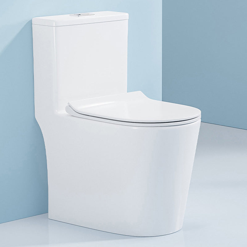 Contemporary 1 Piece Flush Toilet Floor Mounted White Urine Toilet for Washroom Clearhalo 'Bathroom Remodel & Bathroom Fixtures' 'Home Improvement' 'home_improvement' 'home_improvement_toilets' 'Toilets & Bidets' 'Toilets' 6980693