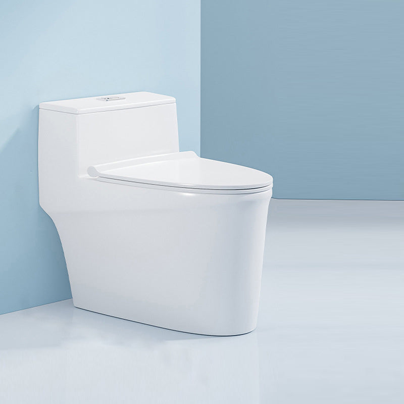 Contemporary 1 Piece Flush Toilet Floor Mounted White Urine Toilet for Washroom 17"L x 28"W x 25"H Clearhalo 'Bathroom Remodel & Bathroom Fixtures' 'Home Improvement' 'home_improvement' 'home_improvement_toilets' 'Toilets & Bidets' 'Toilets' 6980694